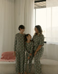 Bamboo Two Piece Pajamas | Santa Checkerboard