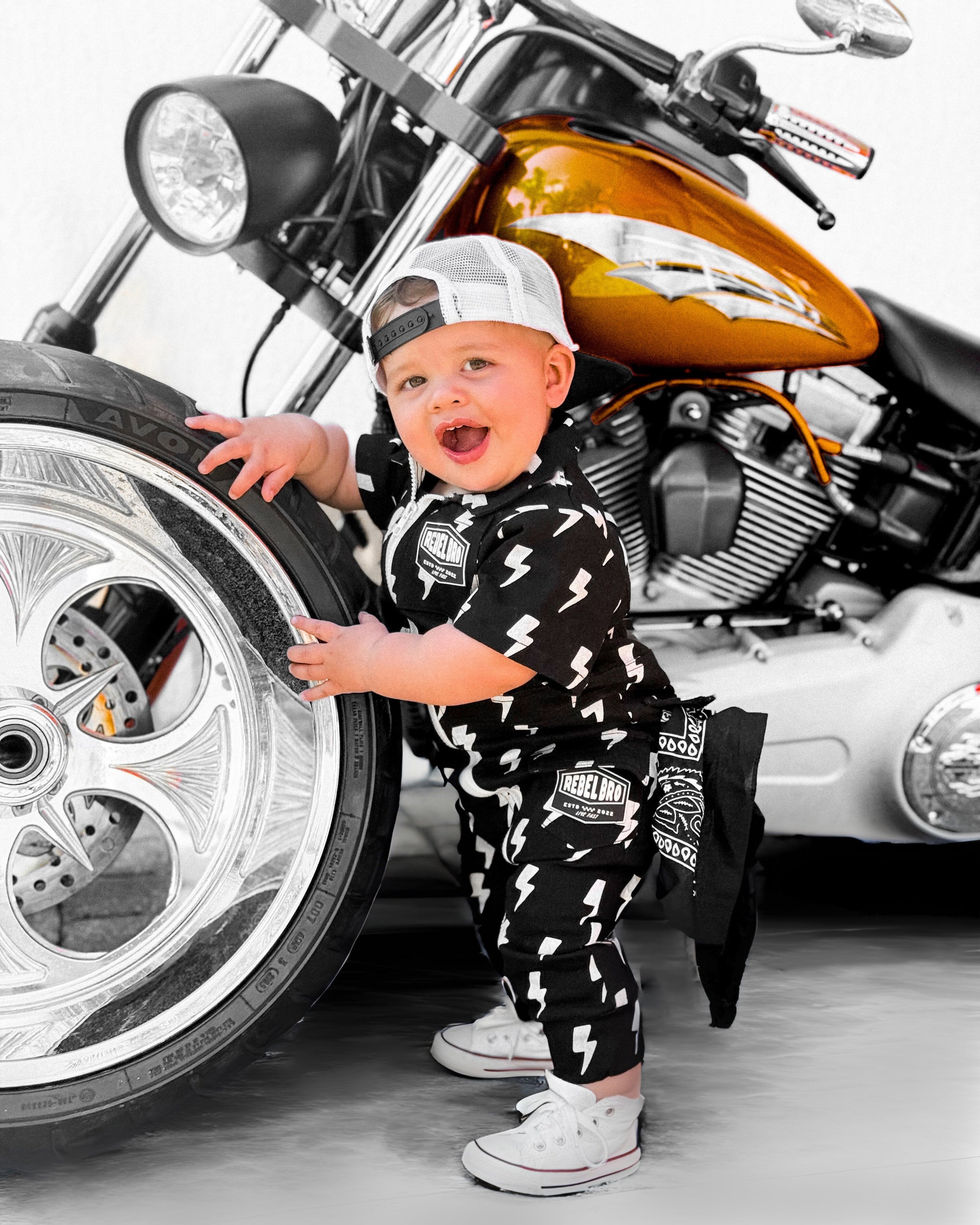 Pit Crew Romper in Jagger