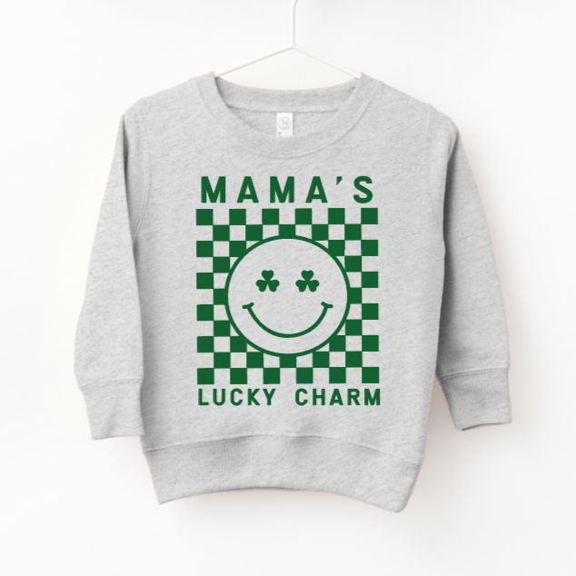 Mama's Lucky Charm Checkered Sweatshirt