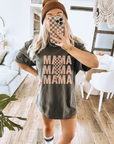 Mama Stacked Lightening Bolt Tee