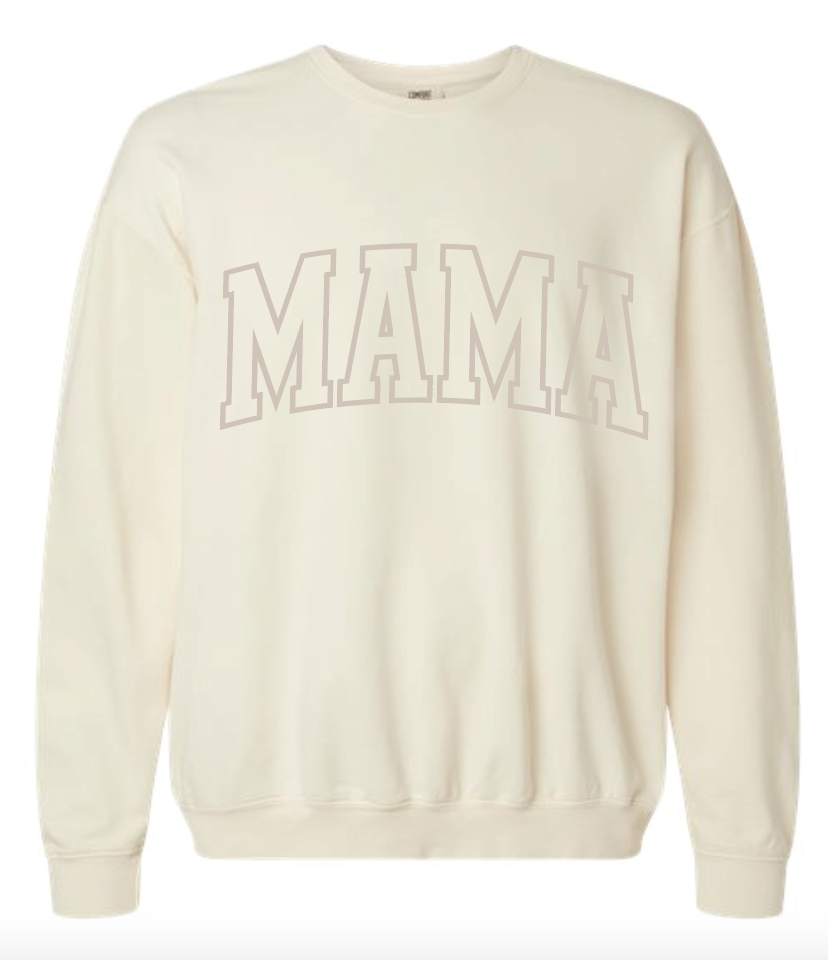 Mama Varsity Pullover - Comfort Colors