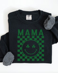 Mama Checkered St. Patrick's Day Pullover