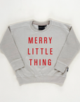 Merry Little Thing Child Waffle Sleeve Crewneck