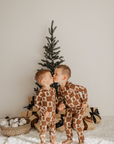 Bamboo Two Piece Pajamas 2024 | Gingerbread Checkerboard