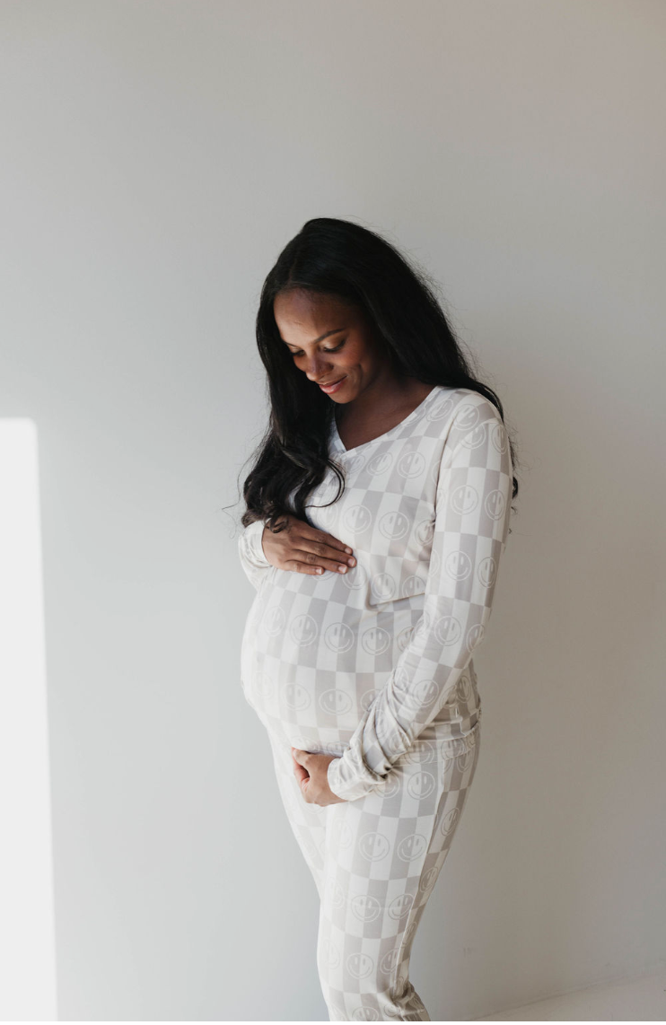 Women&#39;s Bamboo Pajama | Smile Checkerboard