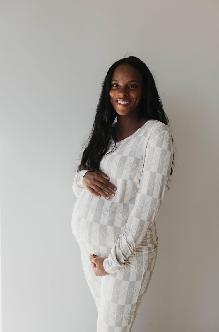 Women&#39;s Bamboo Pajama | Smile Checkerboard