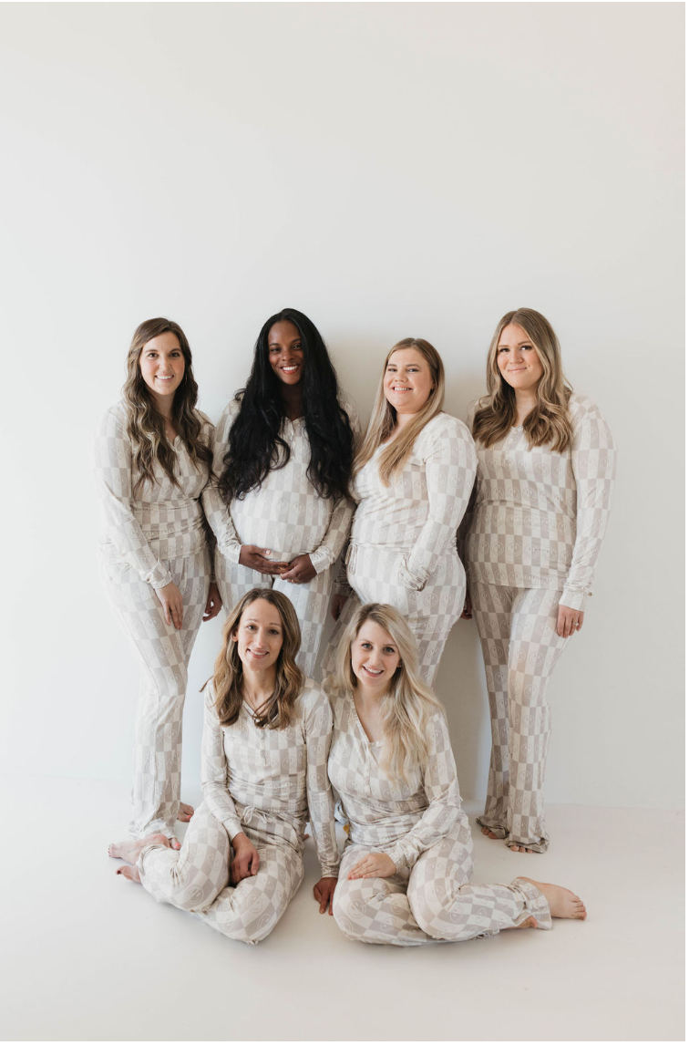 Women&#39;s Bamboo Pajama | Smile Checkerboard