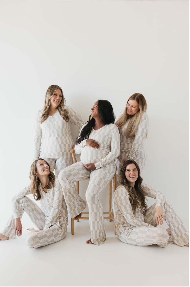 Women&#39;s Bamboo Pajama | Smile Checkerboard