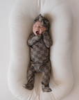 Sleepy Time Set | Faded Brown Checkerboard