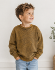 Acid Wash Crewneck | Chocolate