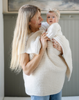 WAFFLE KNIT RECEIVING BLANKETS