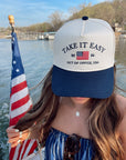 Take it Easy Vintage Trucker Hat