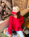 Leave Him On Read - Red Vintage Hat
