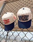 Dingers - Navy Stripe Vintage Trucker Hat - PREORDER