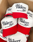 That's a Firstttt Down Vintage Trucker Hat - Red