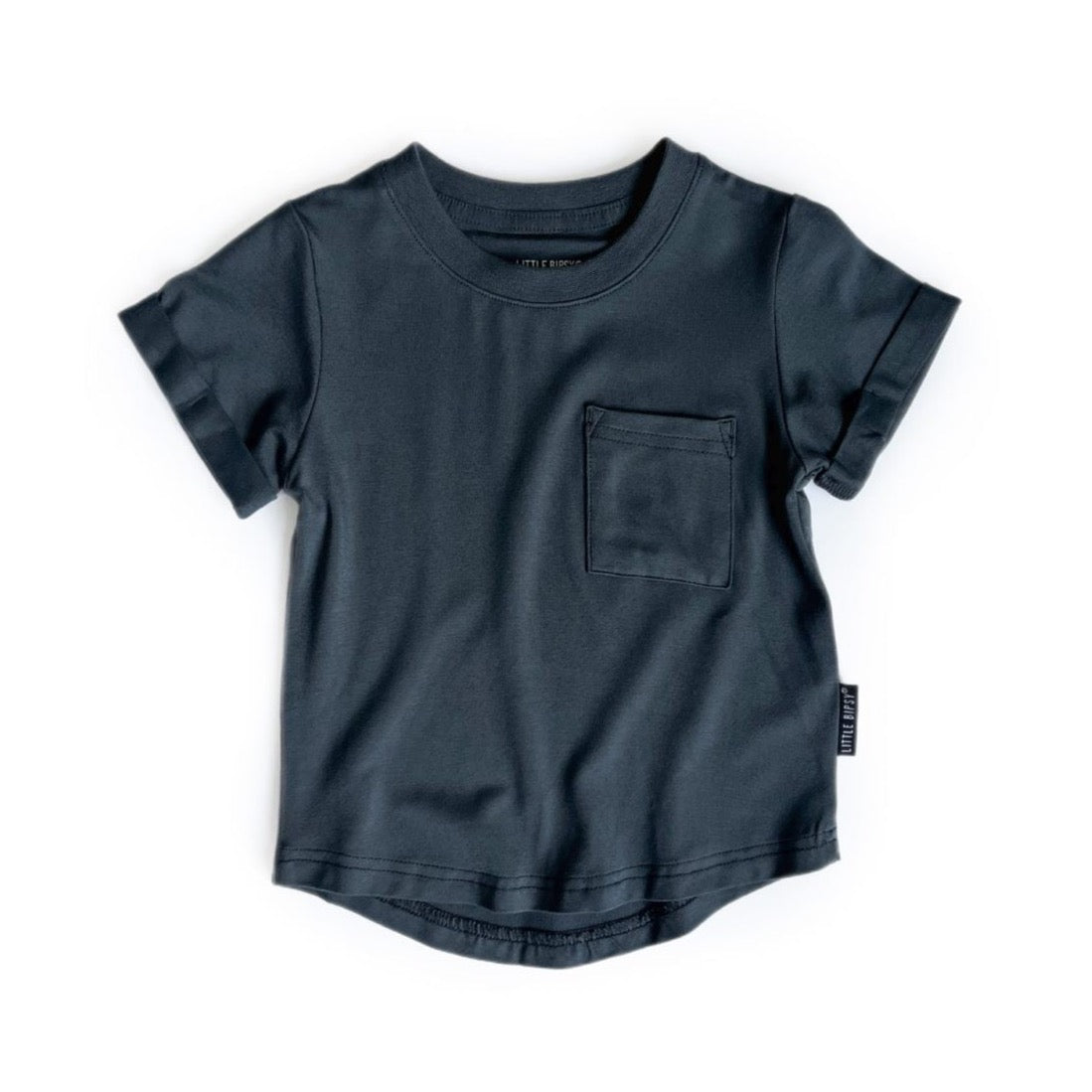 Little Bipsy Bamboo Pocket Tee - Pewter