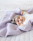 WAFFLE KNIT RECEIVING BLANKETS