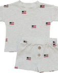 Flag Button Short Set