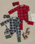 Red Plaid Bamboo Zipper