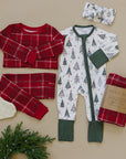 Red Plaid Bamboo Cozy Set