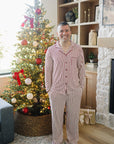 Adult Red Stripe Lounge Set