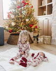 Holiday Toile Ribbed Bamboo Cozy Set