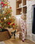Holiday Toile Ribbed Bamboo Cozy Set