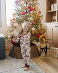 Holiday Toile Ribbed Bamboo Cozy Set