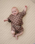 Shorts Set | Espresso Checkered