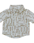Surfboard Linen Button Up Shirt