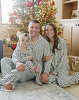 Adult Green Stripe Lounge Set
