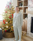 Adult Green Stripe Lounge Set