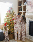Holiday Toile Ribbed Bamboo Cozy Set