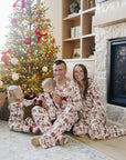Holiday Toile Ribbed Bamboo Cozy Set
