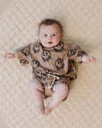 Shorts Set | Brown Smiley Face
