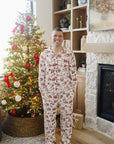 Adult Holiday Toile Lounge Set