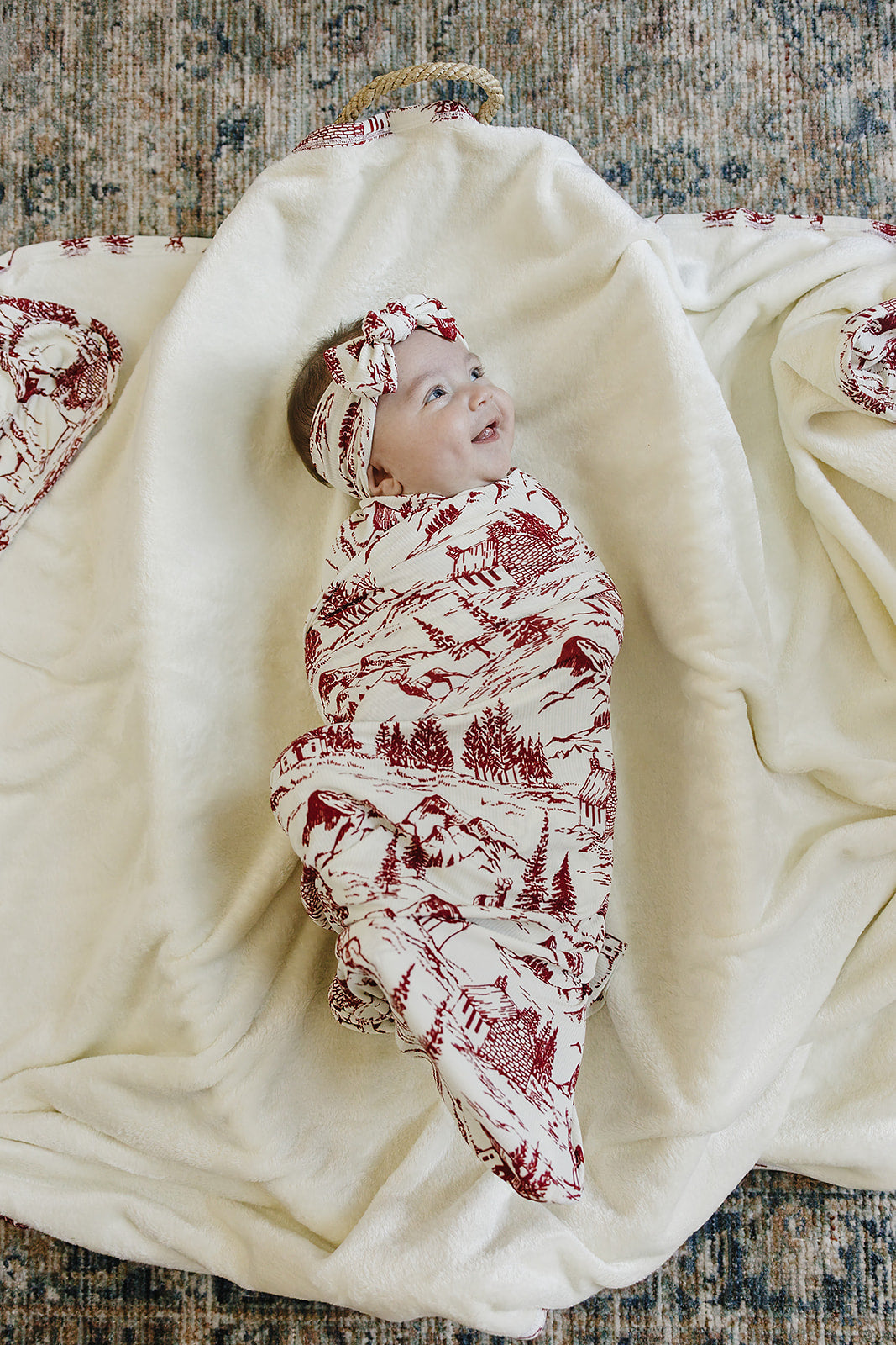 Holiday Toile Bamboo Fleece Quilt