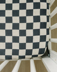 Charcoal Checkered Muslin Crib Sheet