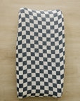 Charcoal Checkered Muslin Changing Pad Cover