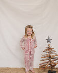 Red Stripe Collared Bamboo Set