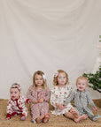Holiday Toile Ribbed Bamboo Zipper