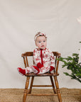 Holiday Toile Ribbed Bamboo Zipper