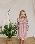 Red Stripe Bamboo Cozy Gown
