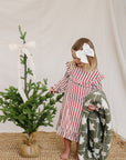 Red Stripe Bamboo Cozy Gown