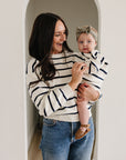 Navy Stripe Knit Sweater