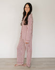 Adult Red Stripes Pajama Set