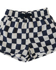 Wavy Checkered Swim Shorts