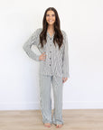 Adult Green Stripe Lounge Set