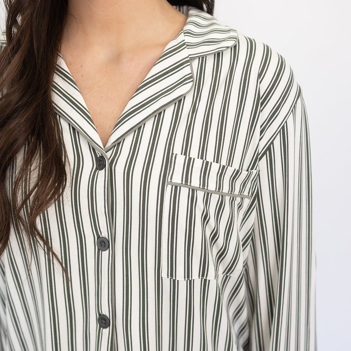 Adult Green Stripe Lounge Set