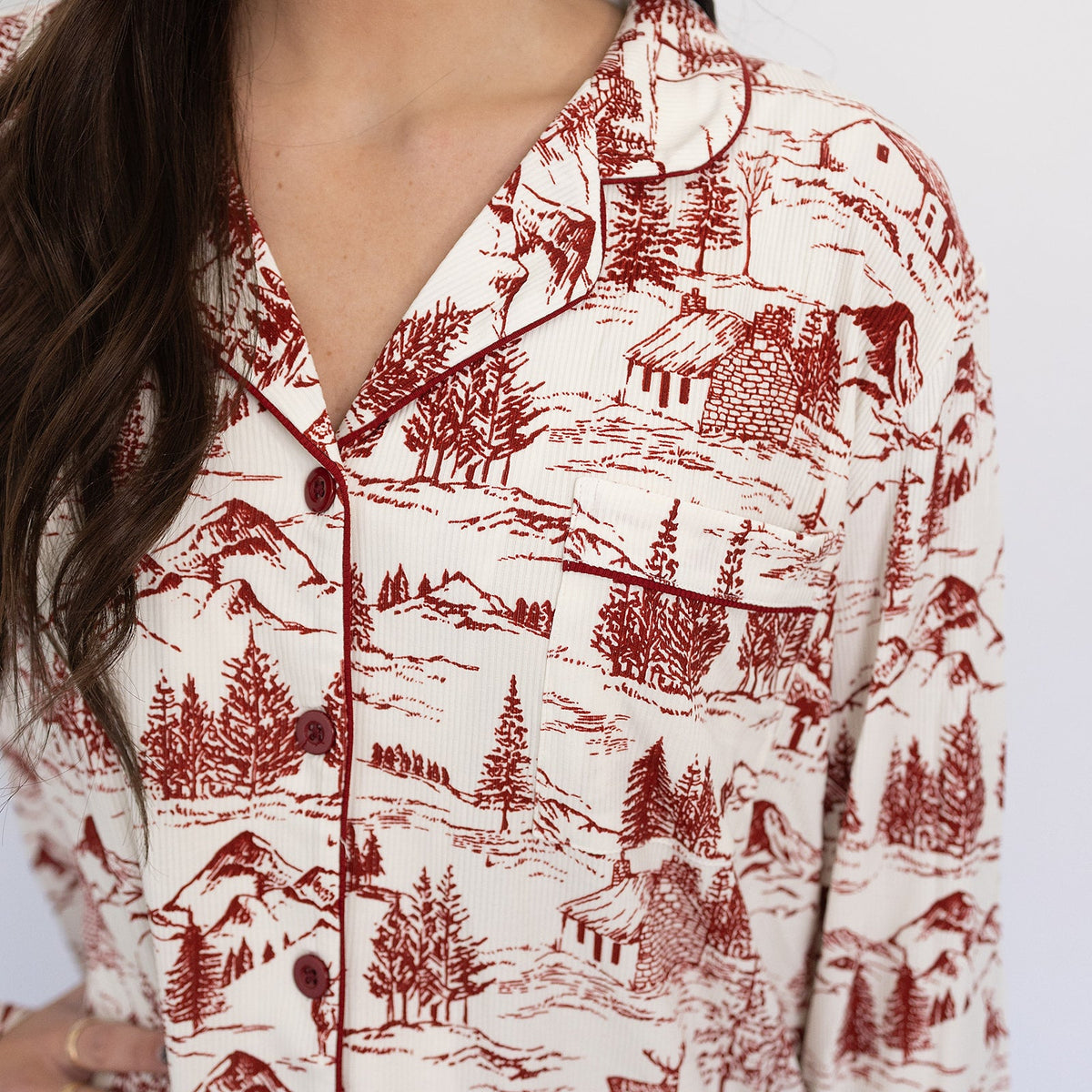 Adult Holiday Toile Lounge Set